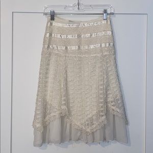 Un Deux Trois vintage lace & chiffon skirt size S